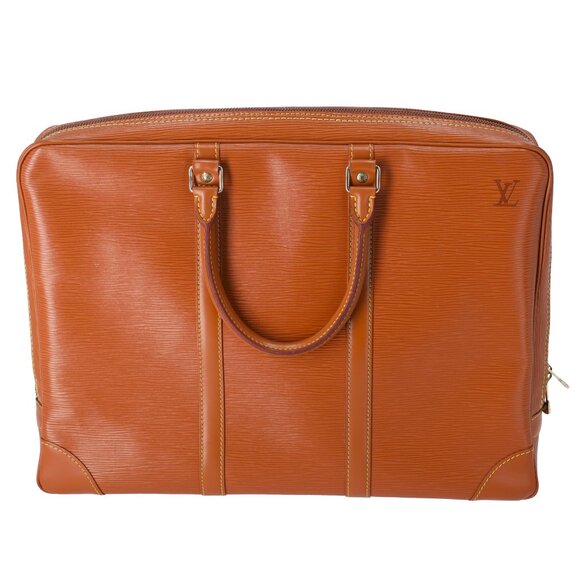 Louis Vuitton Porte Documents Voyage Business Bag M54473 Light Brown Epi - Picture 6 of 11